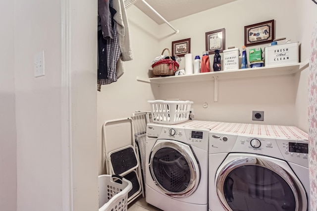 laundry area with separate washer and dryer