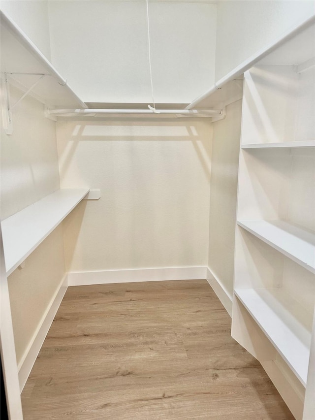 spacious closet featuring hardwood / wood-style flooring