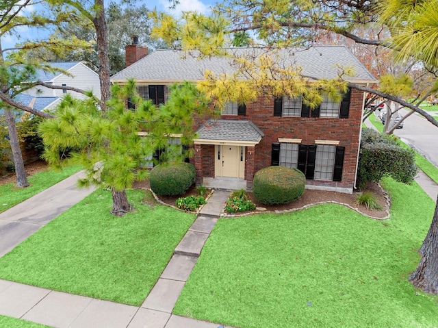 view of front of property with a front yard