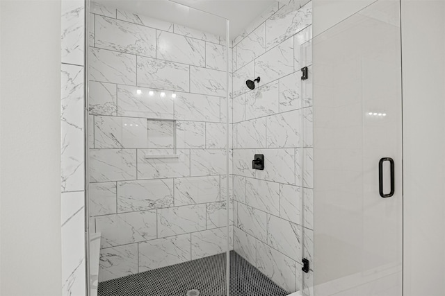 bathroom featuring walk in shower