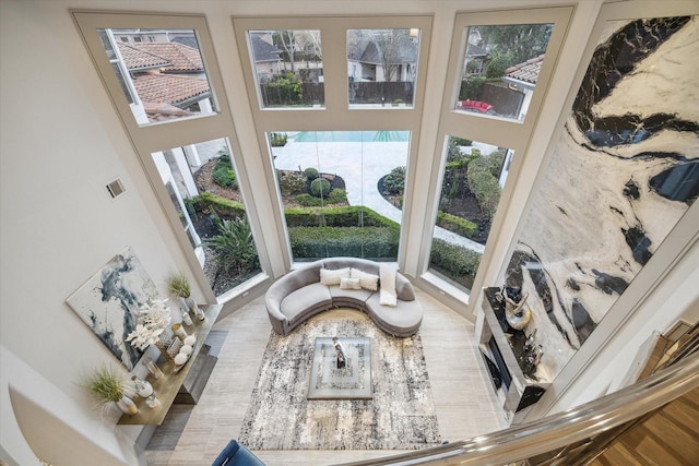 interior details featuring hardwood / wood-style flooring