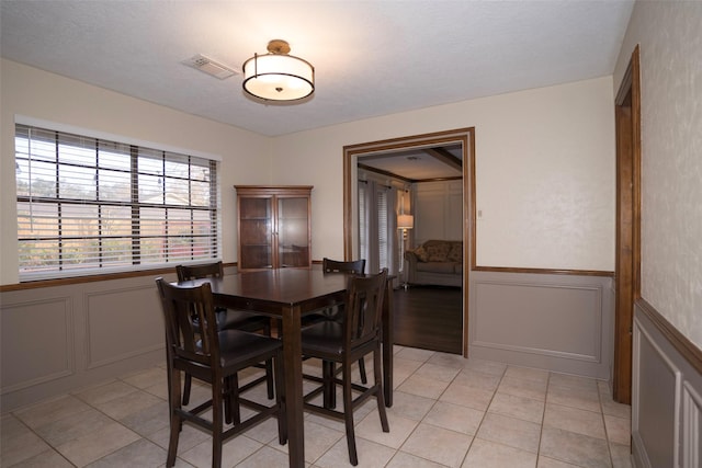 view of tiled dining space