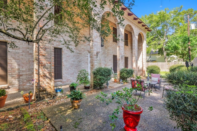 exterior space with a patio