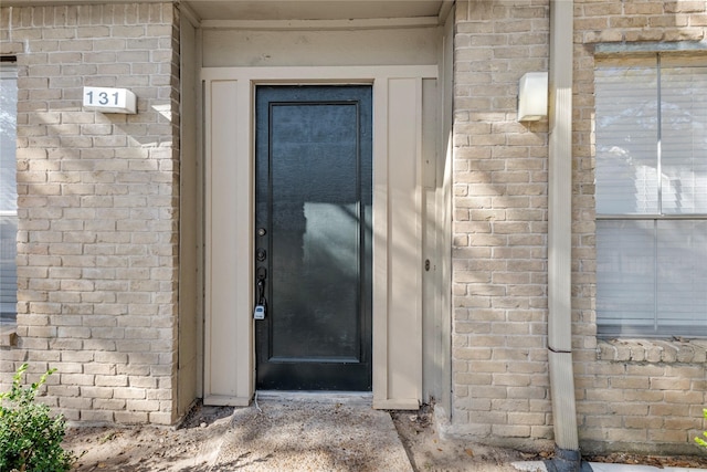 view of doorway to property