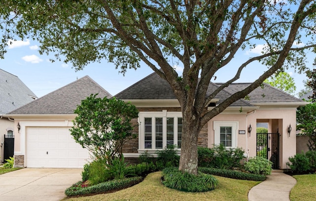 view of front of house featuring a garage