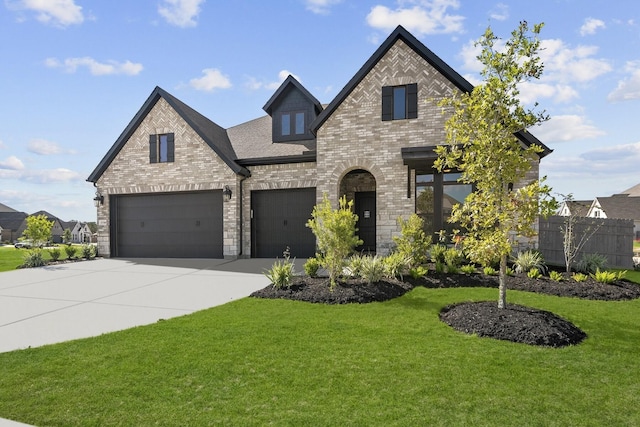 view of front facade with a front yard