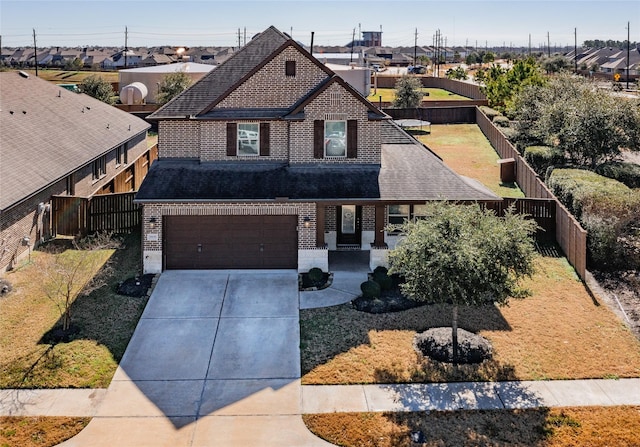 view of front of house featuring a garage