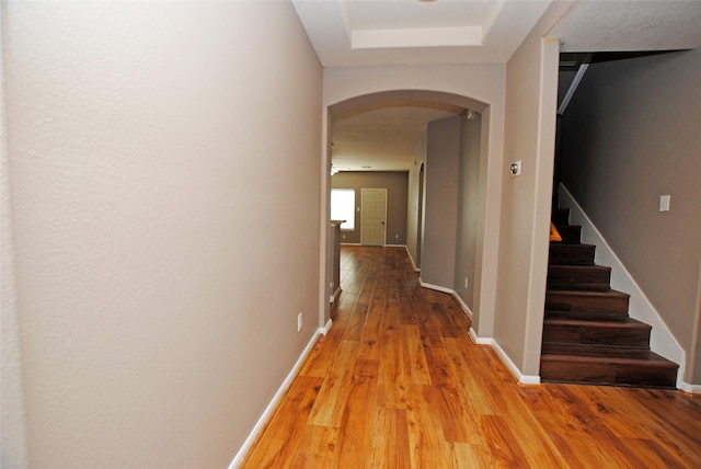 hall featuring light hardwood / wood-style floors