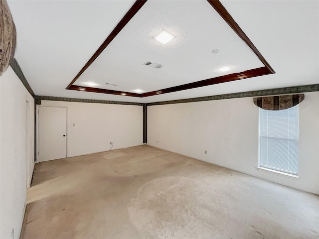 empty room featuring light carpet