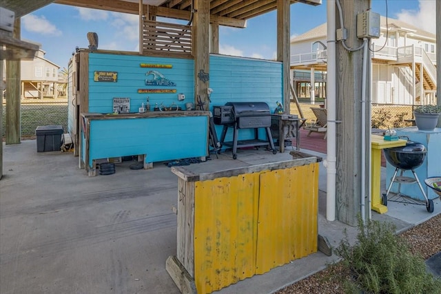 view of patio / terrace with a grill