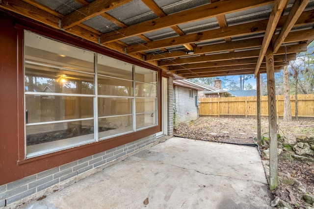 view of patio with fence