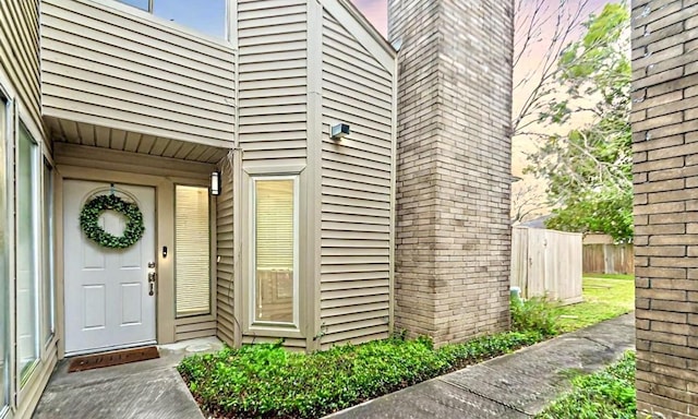 view of doorway to property