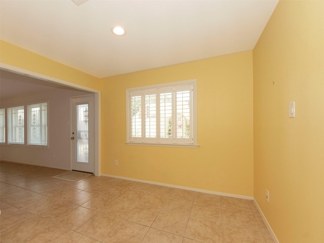 view of tiled spare room