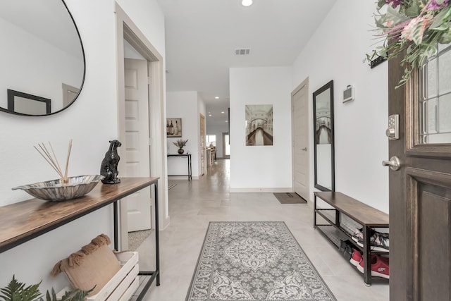 view of tiled entrance foyer