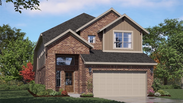 view of front facade featuring a garage