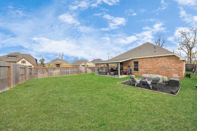 view of yard with a patio