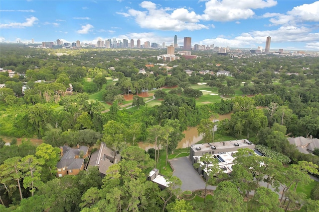 drone / aerial view featuring a view of city