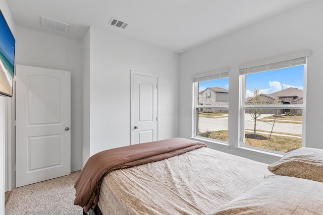 bedroom featuring carpet