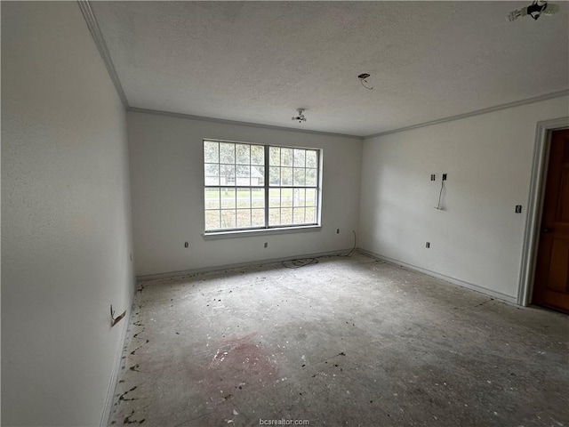 unfurnished room featuring ornamental molding