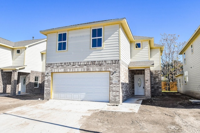 front facade featuring a garage