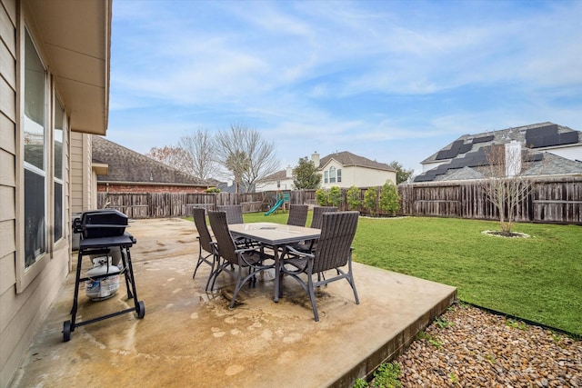 view of patio with grilling area