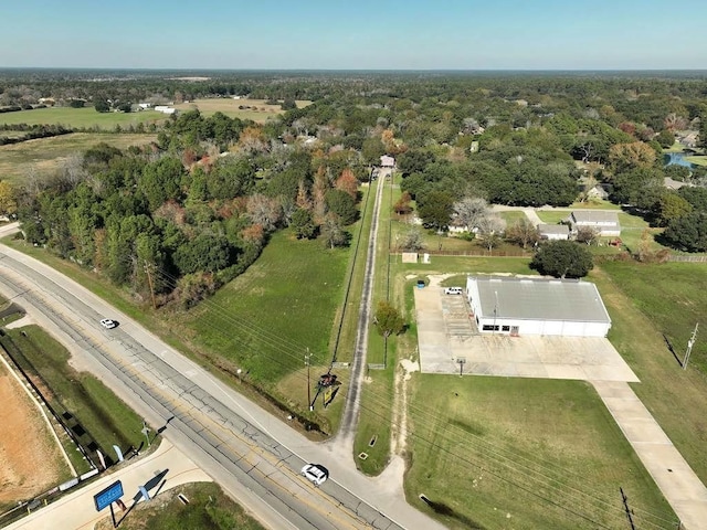 drone / aerial view with a rural view