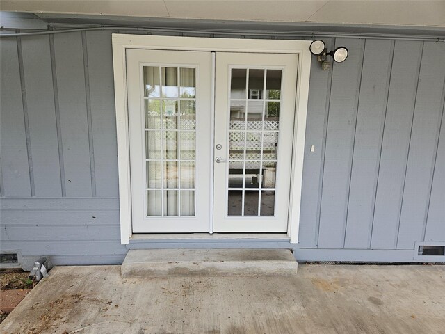 entrance to property with french doors