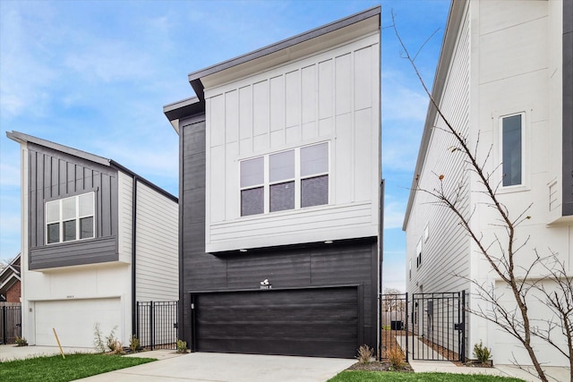 modern home with a garage