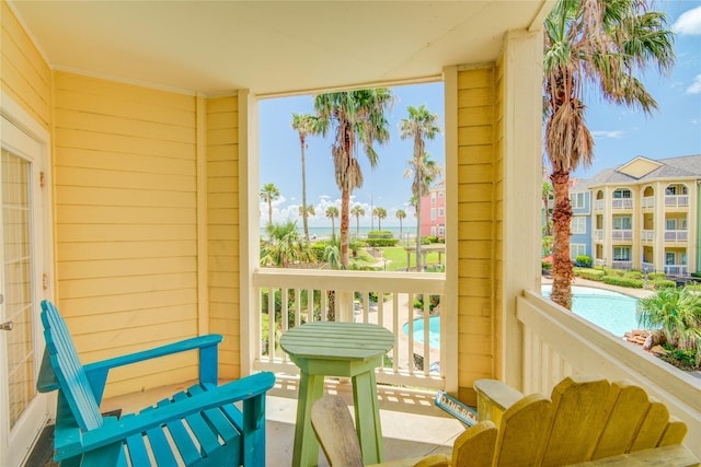 view of balcony