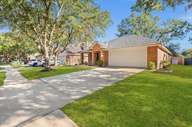 ranch-style house with a front yard