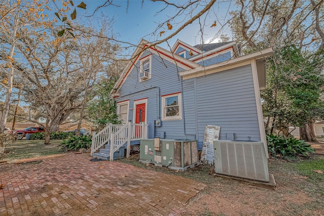 view of front of house with central AC