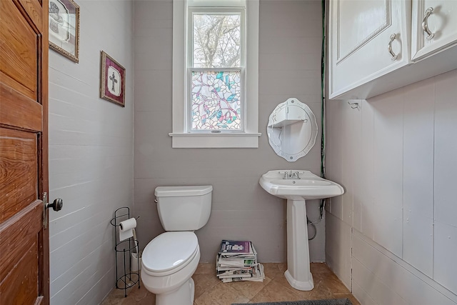 bathroom with plenty of natural light and toilet