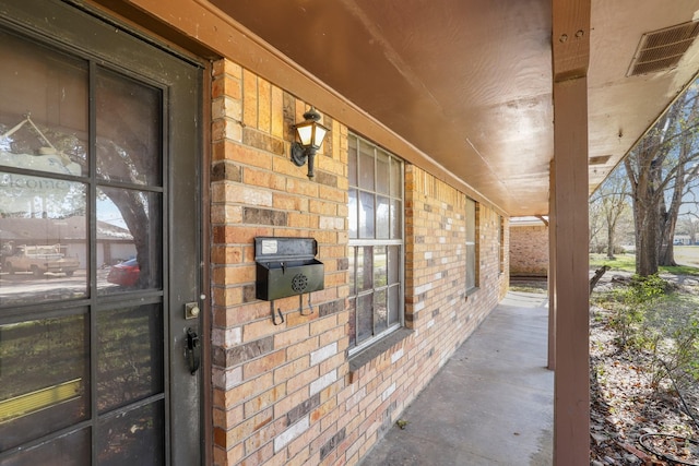 view of patio with a porch