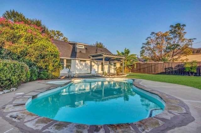 view of pool featuring a pergola