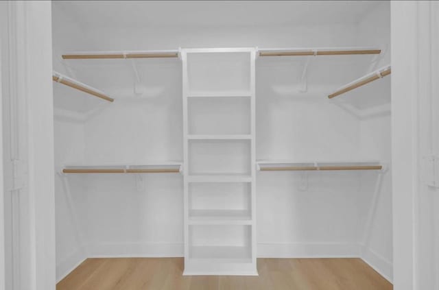 spacious closet featuring hardwood / wood-style floors