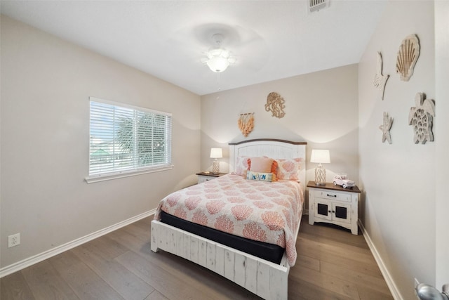 bedroom featuring wood-type flooring