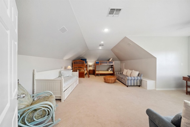 interior space with vaulted ceiling