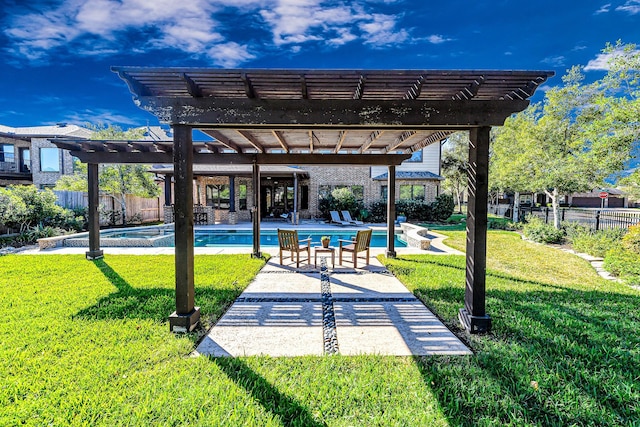 view of patio / terrace with a pergola