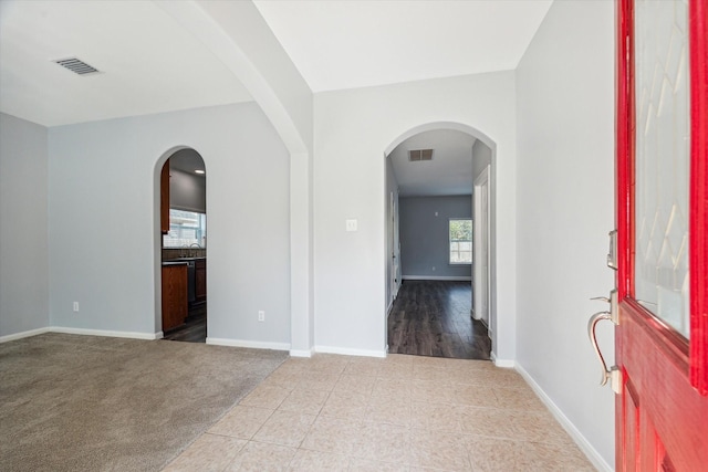 view of tiled empty room