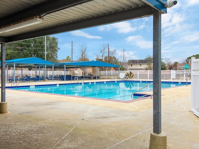 view of pool with a patio