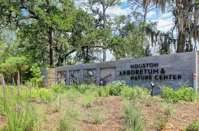 view of community sign