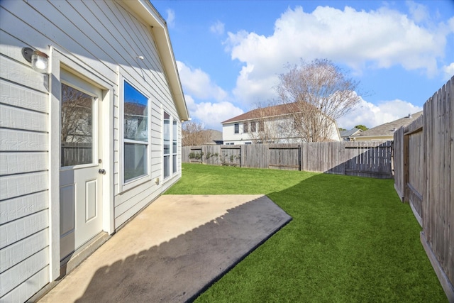 view of yard featuring a patio area