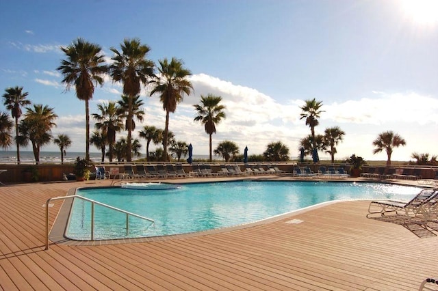 view of pool with a patio