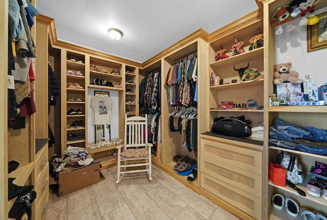 view of walk in closet