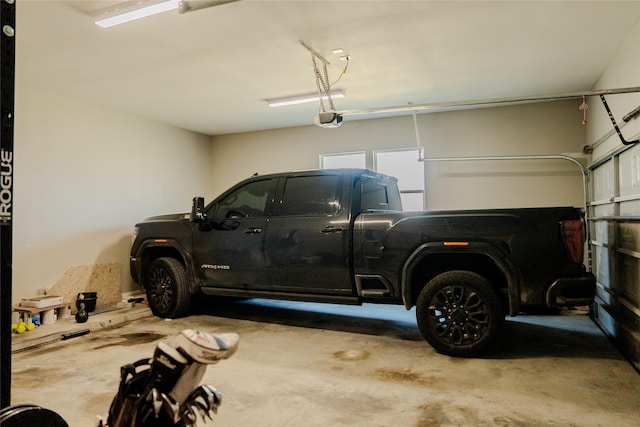 garage featuring a garage door opener