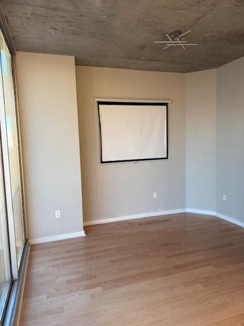 empty room with light wood-type flooring