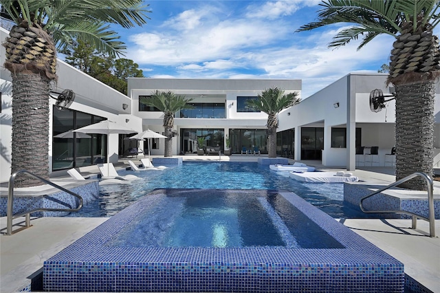 view of pool with a patio area