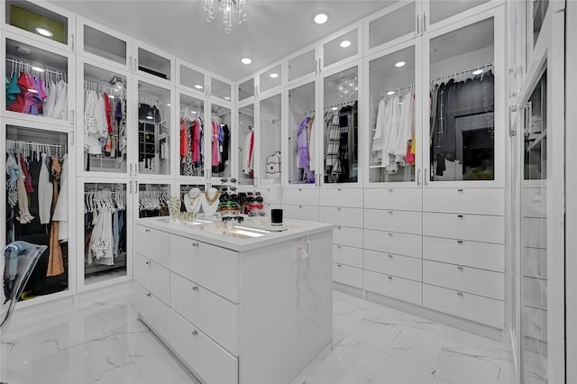 view of walk in closet