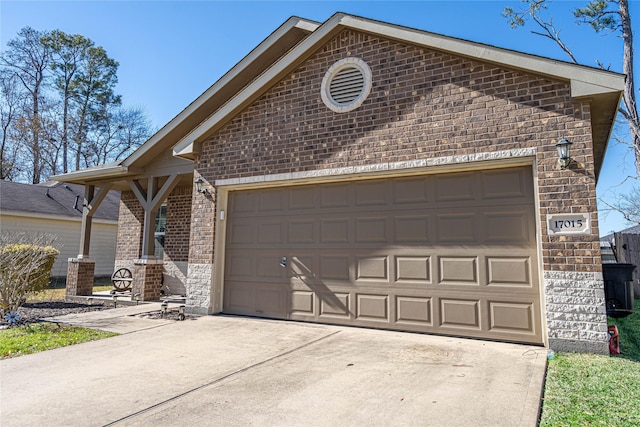 exterior space featuring a garage