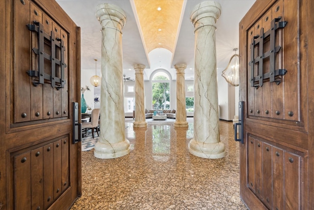 foyer entrance with ornate columns